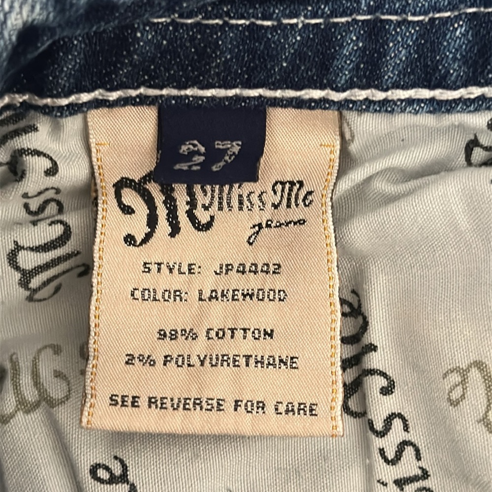 MISS me Cropped Jeans Style JP4442 Color Lakewood Size 27 - Picture 4 of 5